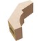 Ekena Millwork 3-inch W x 8-inch D x 8-inch H Monterey Rough Cedar Woodgrain TimberThane Knee Brace, Primed BRCUR03X08X08MONRCPR - alternate 4
